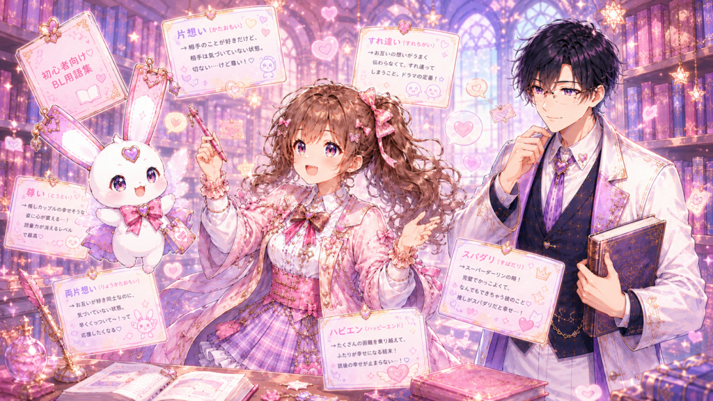 BL漫画の基本用語を初心者向けに紹介するココリ、セオ、ピピィ