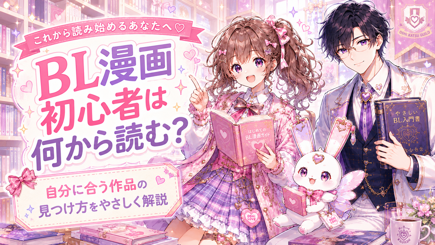 BL漫画初心者は何から読むのか、自分に合う作品の見つけ方をココリ・セオ・ピピィが案内する記事のアイキャッチ画像