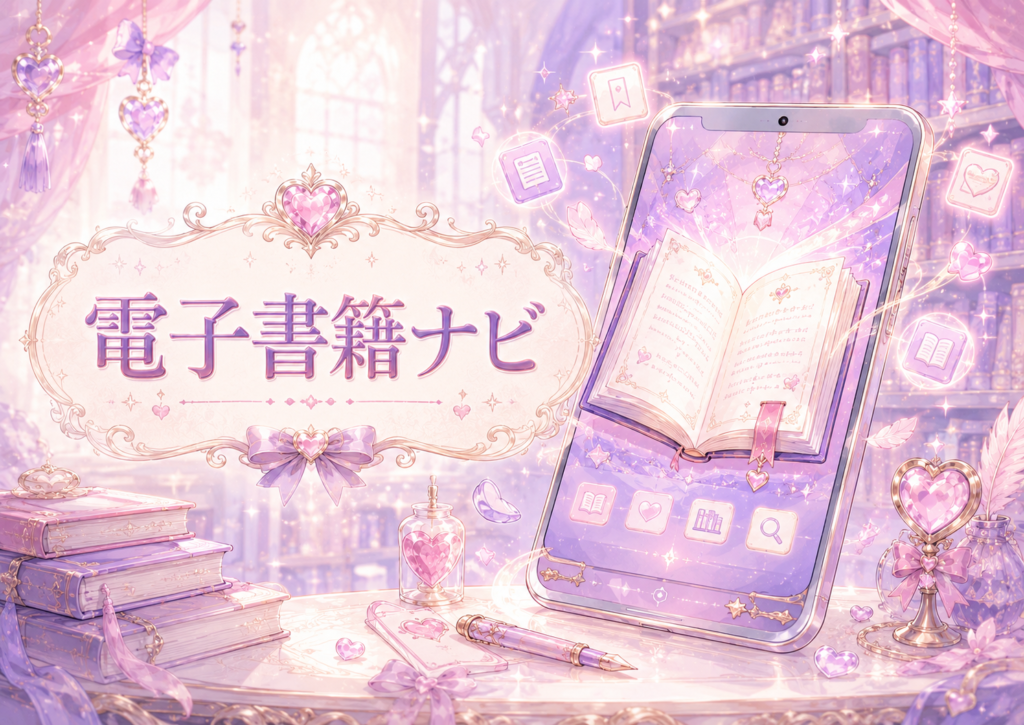 電子書籍を楽しくわかりやすく案内するイメージで作られた、推し活ギルドの電子書籍ナビ用カード画像
