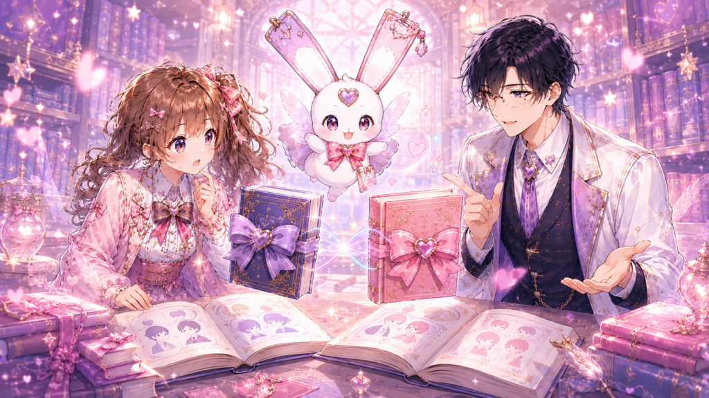 複数のBL用語を組み合わせて好みの作品を探す方法を紹介するココリ、セオ、ピピィ