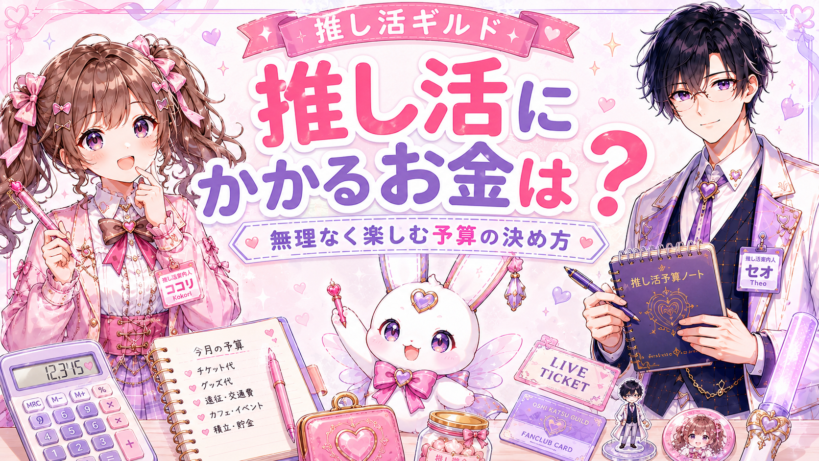 推し活にかかるお金と無理なく楽しむ予算の決め方を紹介する記事のアイキャッチ画像