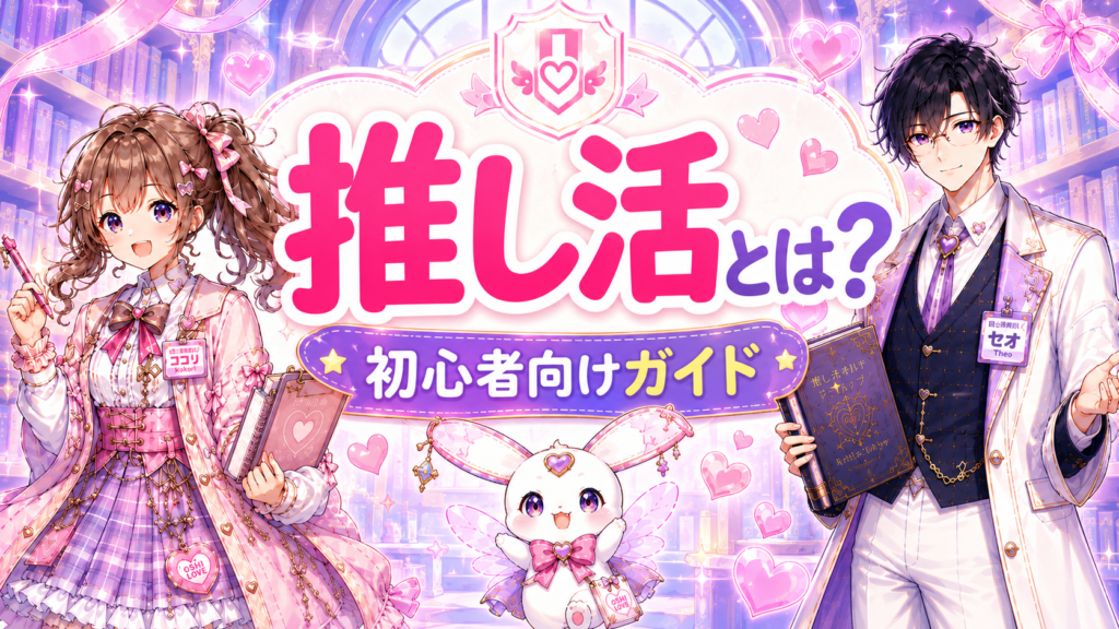 推し活とは何かを初心者向けにやさしく解説するココリ、セオ、ピピィ