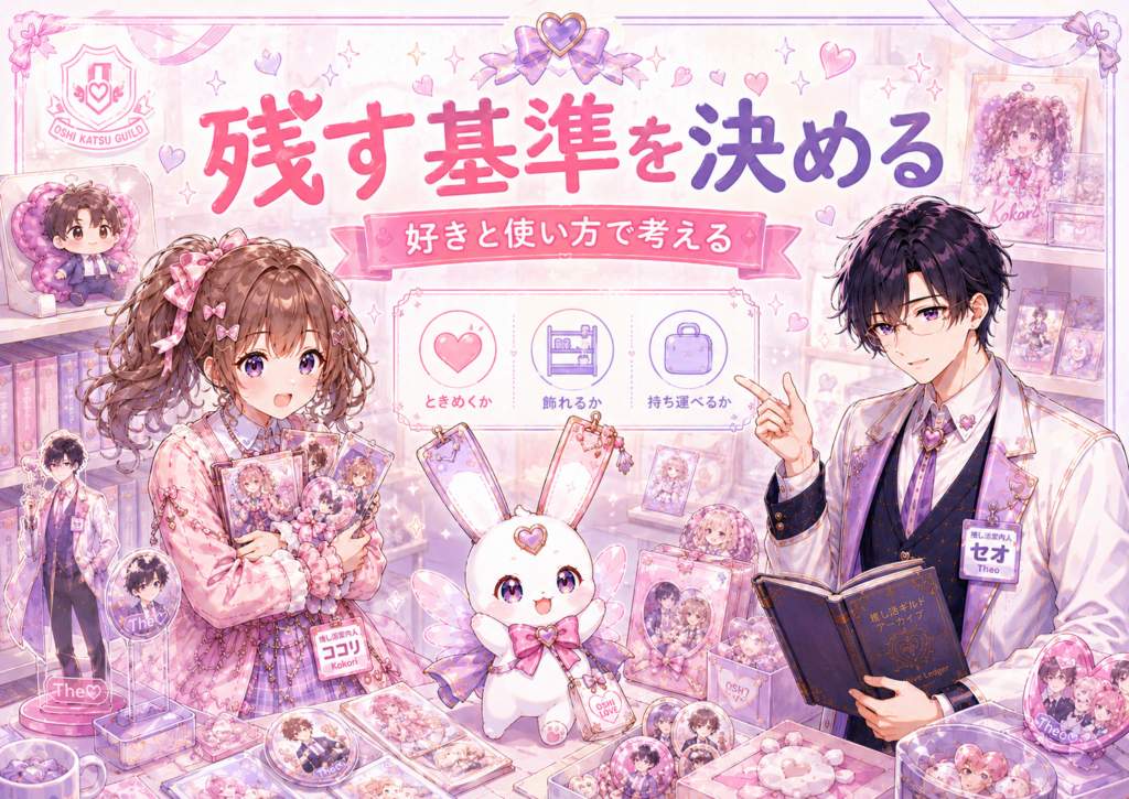 今も好きか、飾りたいか、持ち歩きたいかなど推しグッズを残す基準を考えているH2画像